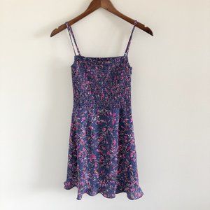 French Connection Floral Smocked Mini Dress 0